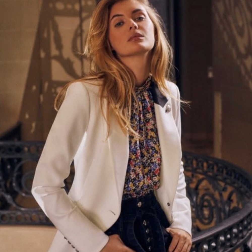Veronica Beard | White Fergus Button Classy Blazer
